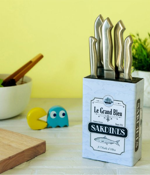 Balvi Kitchen Knife Holder Sardines Blue