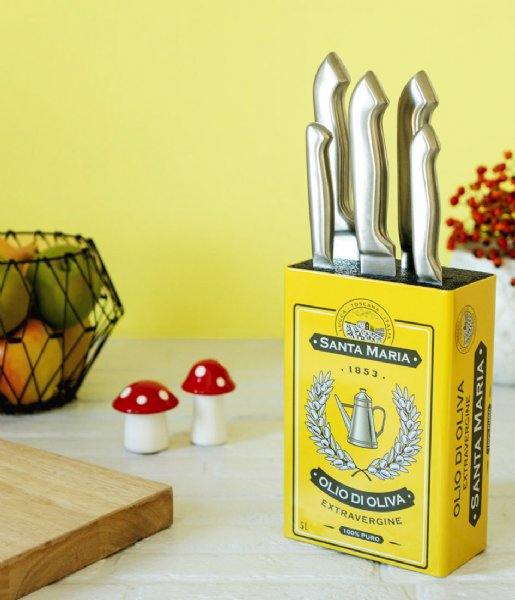 Balvi Kitchen Knife Holder Olio Yellow