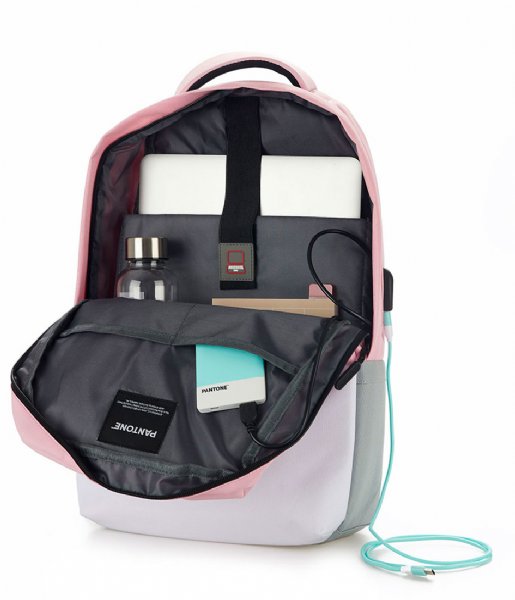 Balvi Laptop Backpack Backpack Pantone with USB Pink