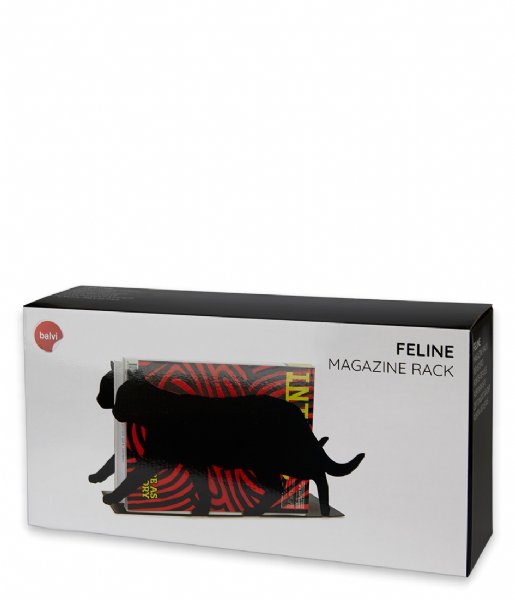 Balvi Decorative object Magazine Rack Feline Black