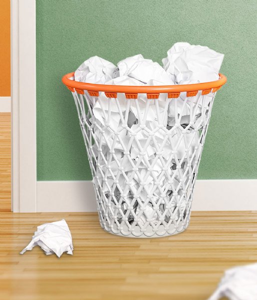 Balvi Decorative object Wastebasket Basket White