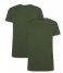 Bamboo Basics T shirt Ruben T-shirts ronde hals 2-pack Army Green (003)