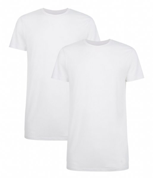 Bamboo Basics T shirt Ruben 2-Pack Long Fit White (002)