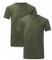 Bamboo Basics T shirt Velo T-shirt V-hals 2-pack Army Green (4)