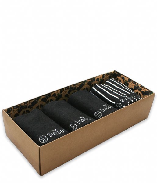 Bamboo Basics Sock Beau Anklet Socks Giftpack 4P Black (002)