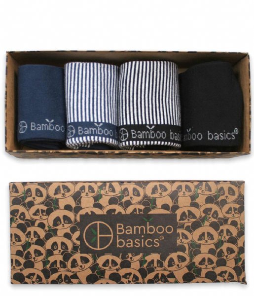 Bamboo Basics Sock Beau Anklet Socks Giftpack 4P Navy/Black (002)