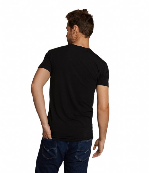 Bamboo Basics T shirt Velo T-shirt V-hals 2-pack Black (3)
