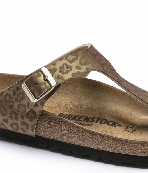 Birkenstock Flip flop Gizeh Leopard Gold regular Birko-Flor Leopard Gold colored