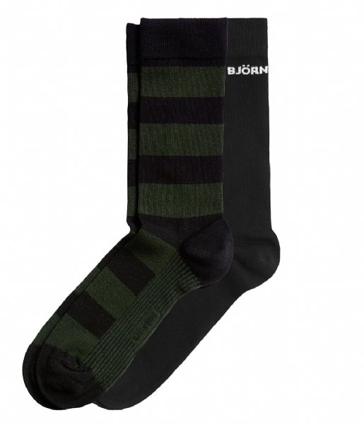 Bjorn Borg Sock Sock Ankle Block Stripe Performance 2 Pack Black beauty (90651)