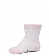 Bonnie Doon Basic Stripe sock Organic Pink Salt