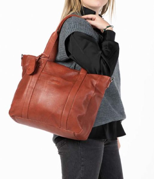 Burkely Laptop Shoulder Bag Just Jackie Workbag 14 Inch Terra rood (55)