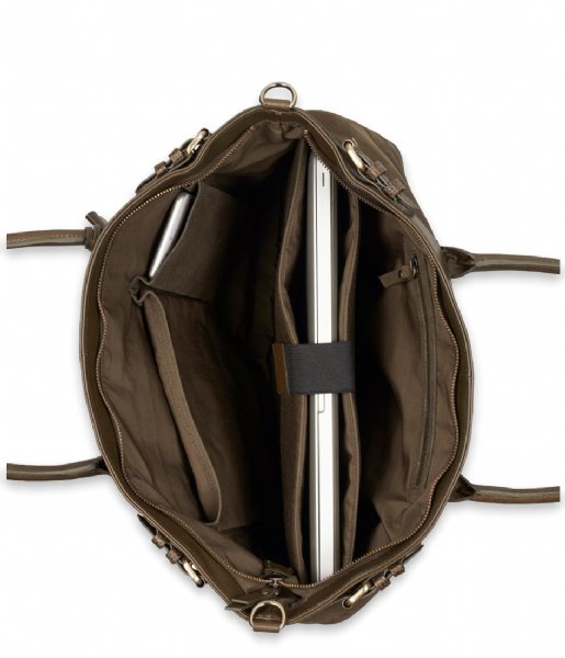 Burkely Laptop Shoulder Bag Soul Sam Workbag 15.6 Inch Dark olive (71)