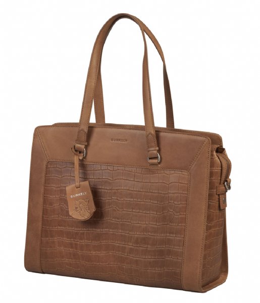 Burkely Laptop Shoulder Bag Icon Ivy Workbag 15.6 Inch Caramel Cognac (24)
