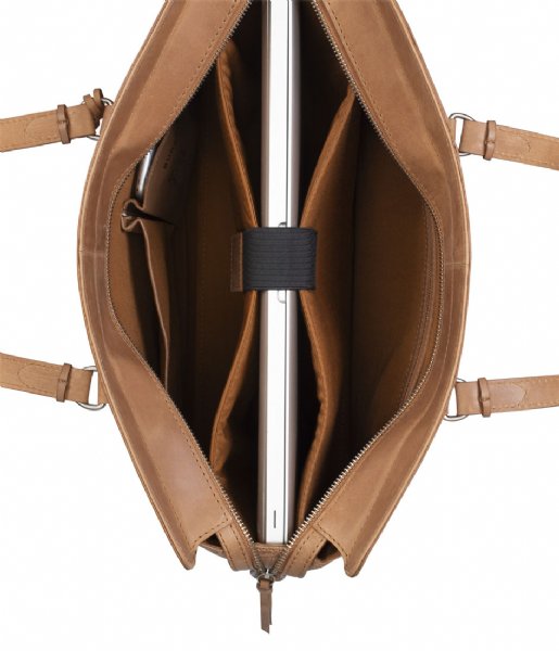 Burkely Laptop Shoulder Bag Icon Ivy Workbag 15.6 Inch Caramel Cognac (24)