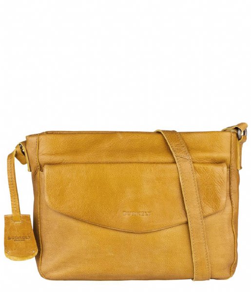 Burkely Crossbody bag BURKELY Just Jackie Crossover L Flap Ginko Geel (61)