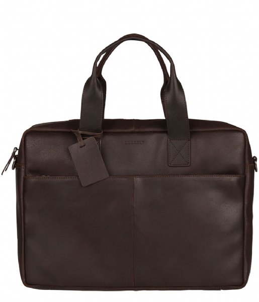 Burkely Laptop Shoulder Bag Burkely Vintage River Worker 15.6 Inch dark brown (20)