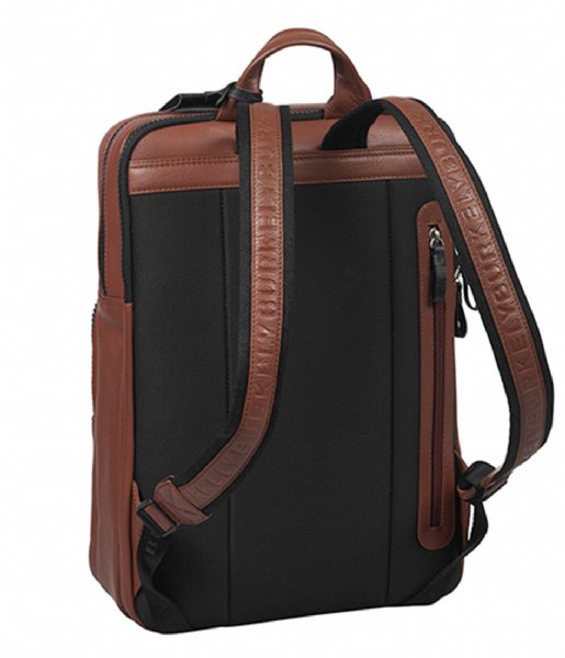 Burkely Laptop Backpack Bold Bobby Backpack 15.6 Inch Woody Cognac