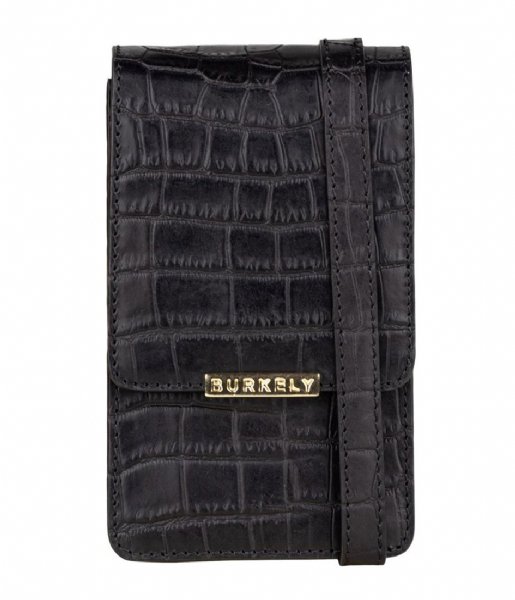 Burkely Clutch Phone Bag Croco Black Croco (10)