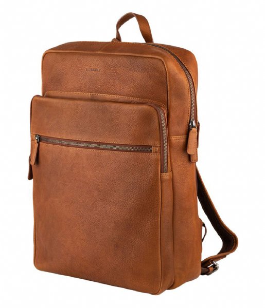 Burkely Laptop Backpack Antique Avery Backpack Zip 15.6 inch Cognac (24)