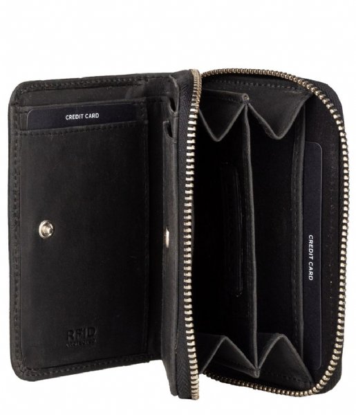 Burkely Zip wallet Croco Caia Wallet S Zwart (10)