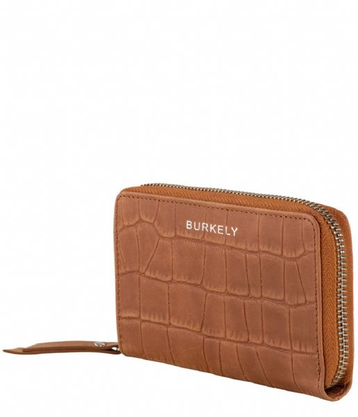 Burkely Zip wallet Croco Caia Wallet M Cognac (24)