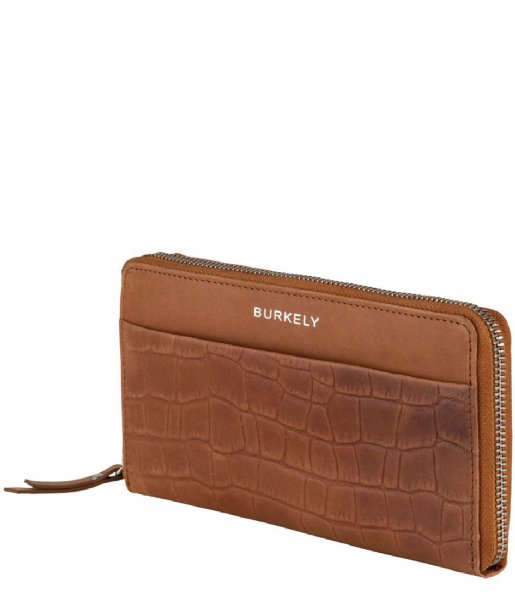 Burkely Zip wallet Croco Caia Wallet L Cognac (24)