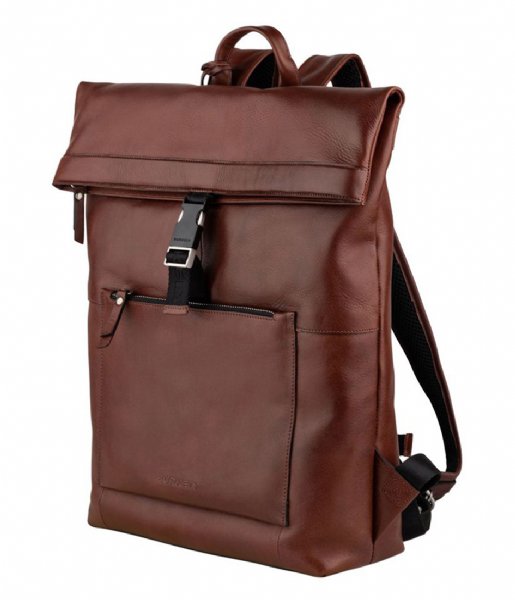 Burkely Laptop Backpack Suburb Seth Backpack Rolltop 15.6 Inch Brown (22)