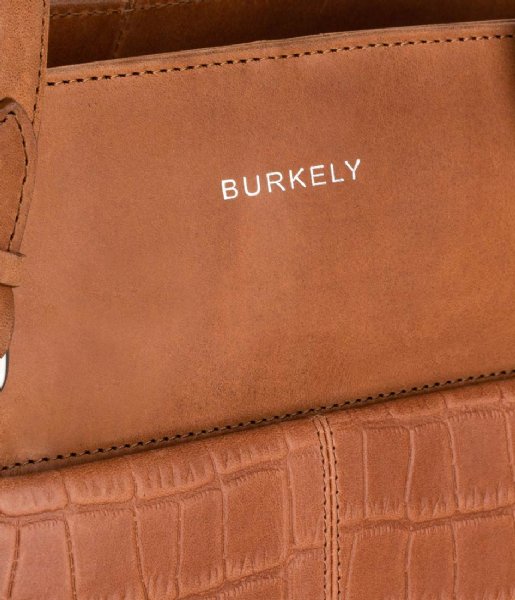 Burkely Laptop Shoulder Bag Croco Caia Workbag 15.6 Inch Cognac (24)