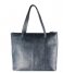 LouLou Essentiels Shoulder bag Medium Vintage Croco dark blue