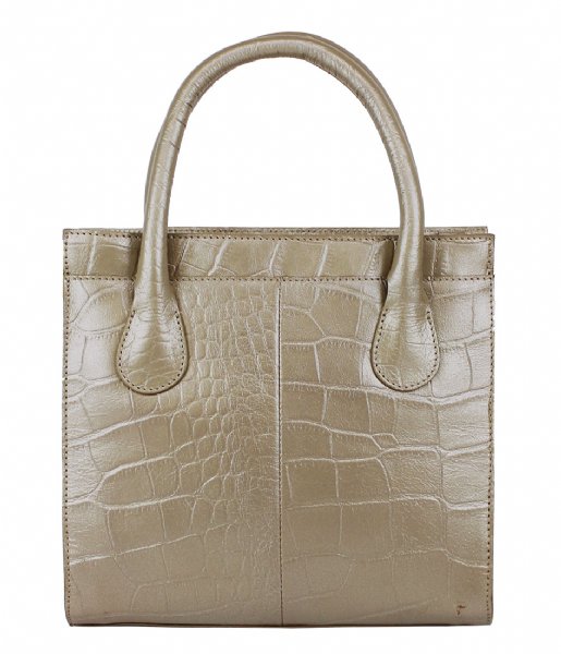 LouLou Essentiels Shopper Bag Medium Shiny Croco sand