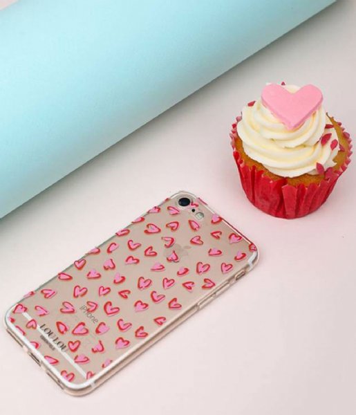 LouLou Essentiels Smartphone cover Cute Case Hearts iPhone 7 light rose