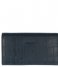 LouLou Essentiels Zip wallet SLB Vintage Croco dark blue