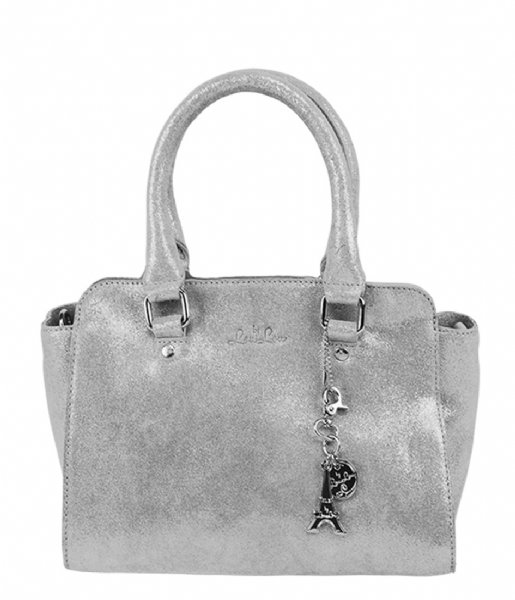 LouLou Essentiels  Bag Sparkling Suede grey