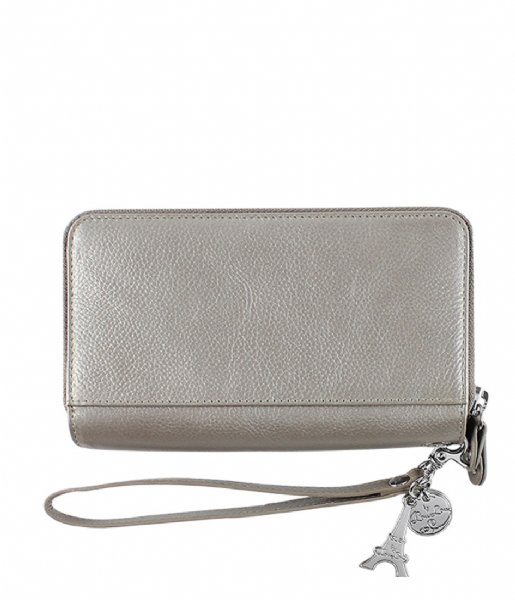 LouLou Essentiels Zip wallet SLB Pearl Shine grey