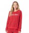 Calvin Klein  Long Sleeve Sweatshirt Mens Window Pane Rustic Red (VGM)
