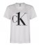 Calvin Klein T shirt S/S Crew Neck White Black Logo (7UM)