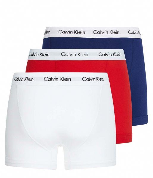 Calvin Klein  3 Pack Trunk White red ginger pyro blue (I03)