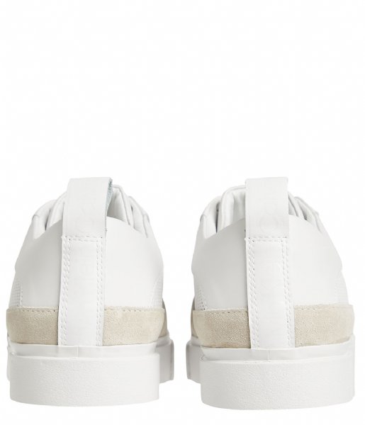 Calvin Klein Sneaker Low Top Lace Up Leather White Mix (01T)