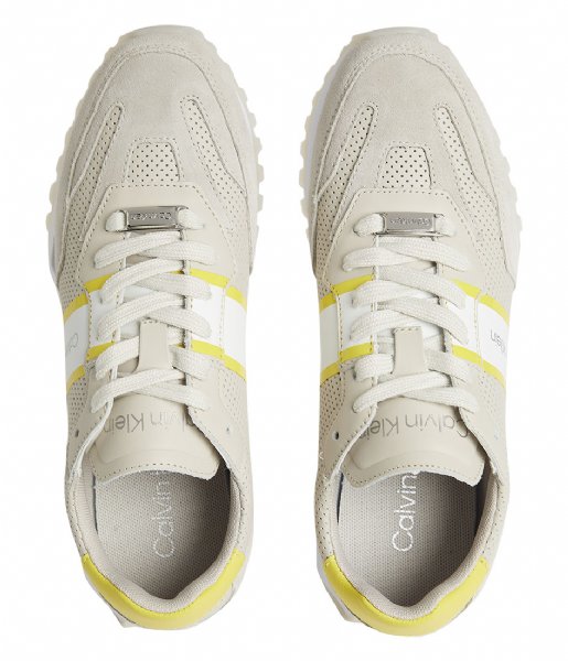 Calvin Klein Sneaker Skived Runner Lac U Perf Lth Bt2 Silver Lining (0F4)