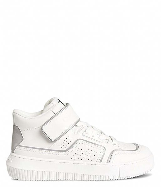 Calvin Klein Sneaker Chunky Cupsole Laceup Mid M White Silver (0LC)