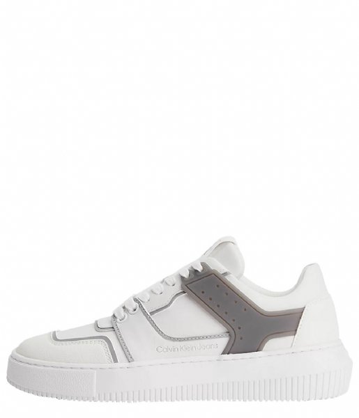 Calvin Klein Sneaker Chunky Cupsole Laceup Low Tpu M White Silver (0LC)