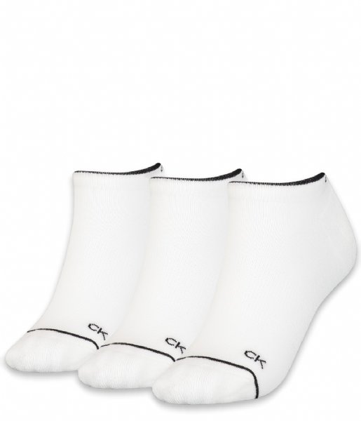 Calvin Klein Sock Women Sneaker 3-Pack Athleisure White (002)