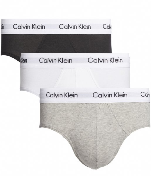 Calvin Klein Brief 3P Hip Brief 3-Pack Black/White/Grey Heather (998)