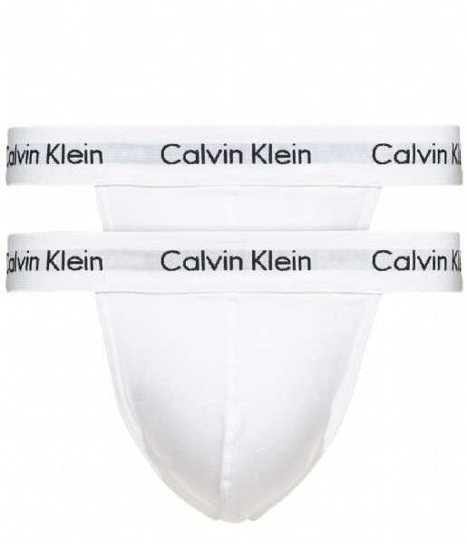 Calvin Klein Brief Jock Strap 2Pk White (100)