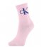 Calvin Klein Sock Short Sock Jeans Logo Bowery Pink (005)