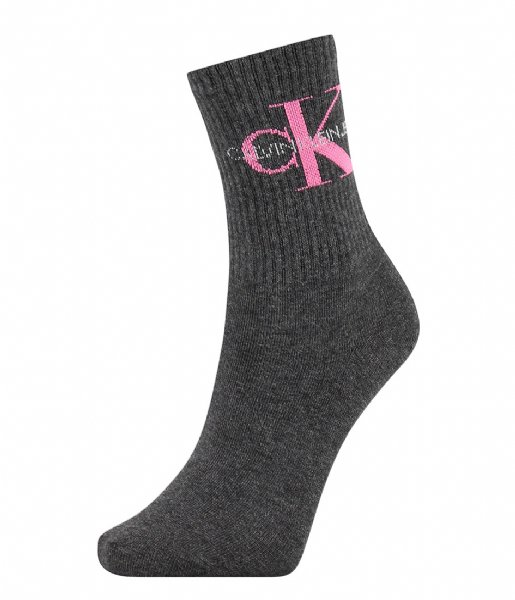 Calvin Klein Sock Short Sock Jeans Logo Bowery Charcoal (003)