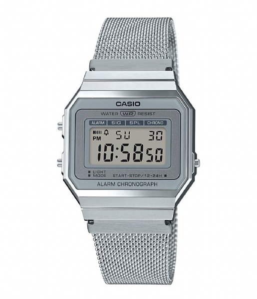 Casio Watch Vintage Iconic A700WEM-7AEF Zilverkleurig