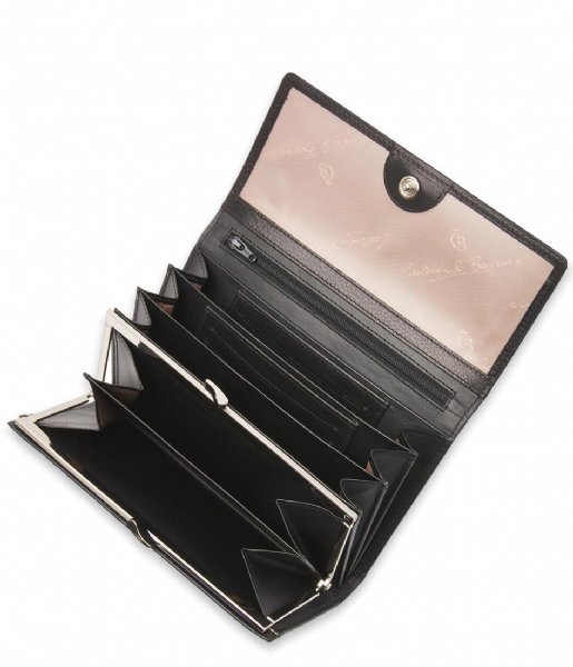 Castelijn & Beerens Flap wallet Donna Damesportemonnee overslag 6 pasjes RFID Zwart