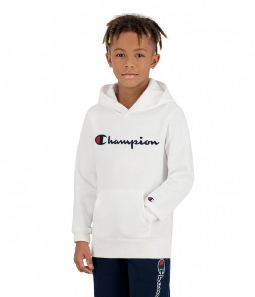 Champion  Kids Hooded Sweatshirt WHT (WW001)