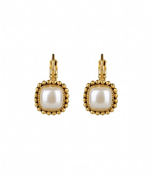 Camps en Camps Earring pearly white dormeuses Parel Wit